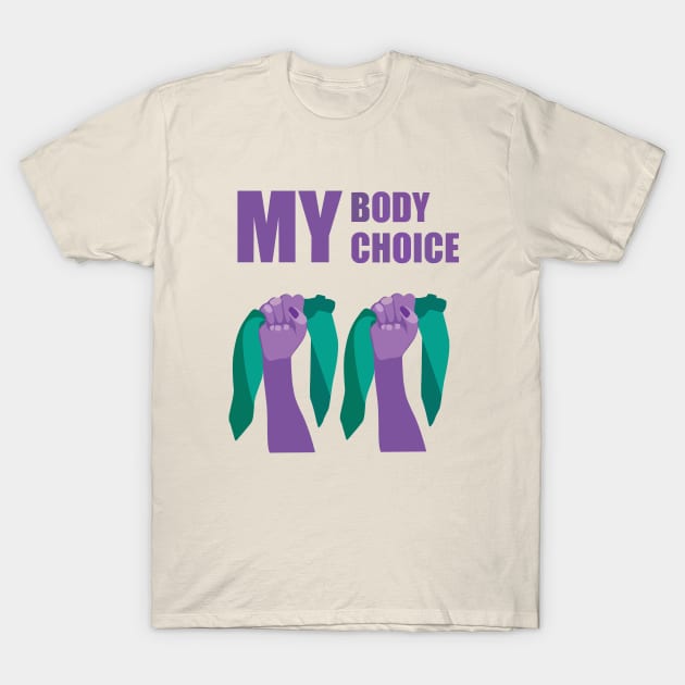 My Body My Choice mode purple T-Shirt by sillhoutelek